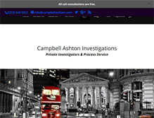 Tablet Screenshot of campbellashtoninvestigations.com